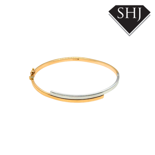 9ct Yellow/White Gold Bangle