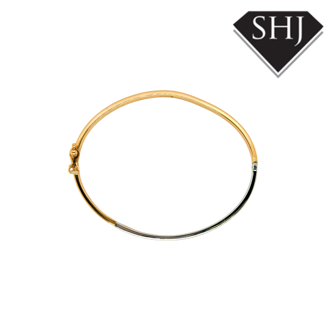 9ct Yellow/White Gold Bangle
