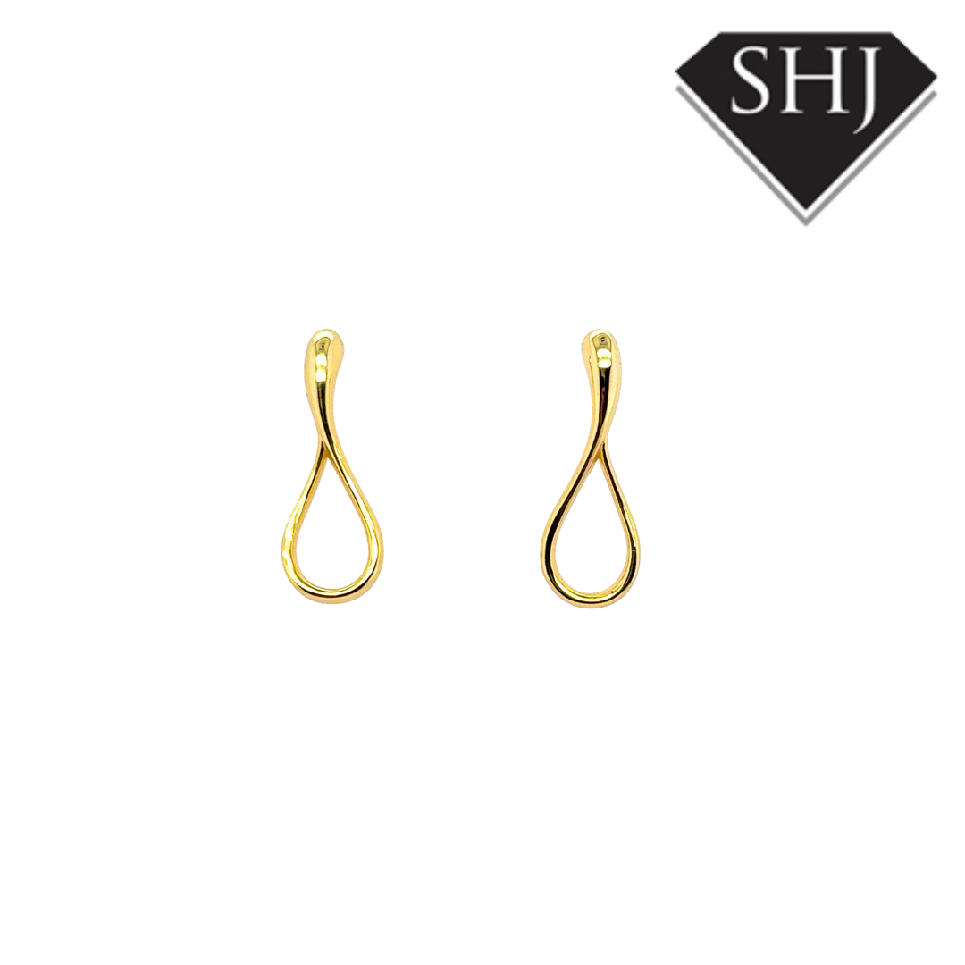 Silver Gold Plated Teardrop Earrings