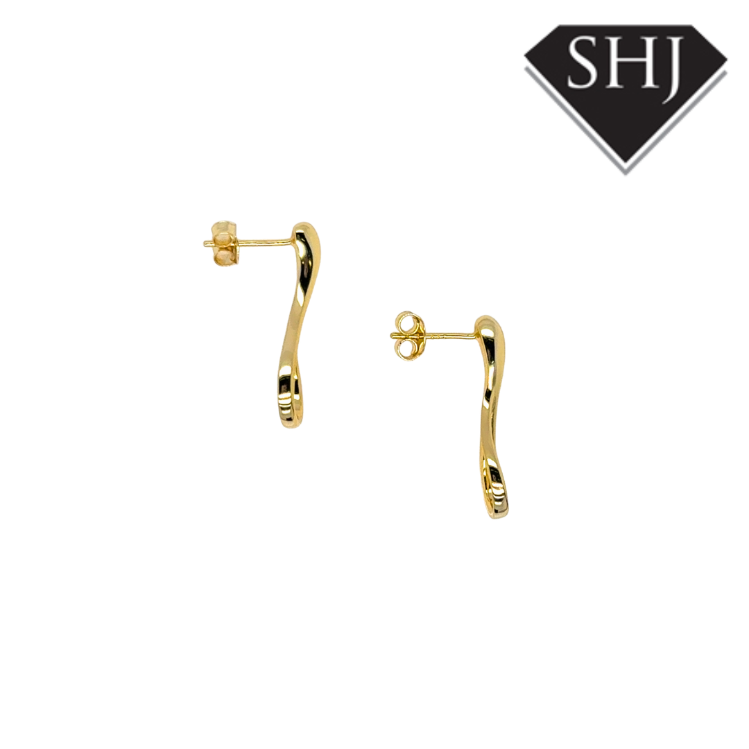 Silver Gold Plated Teardrop Earrings