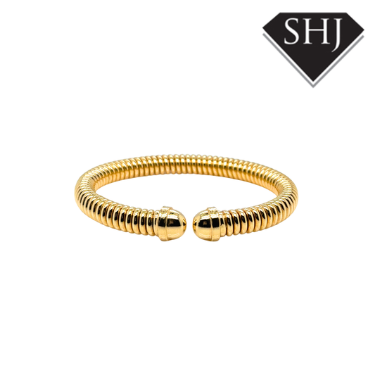Silver Gold Plated Spring Bangle