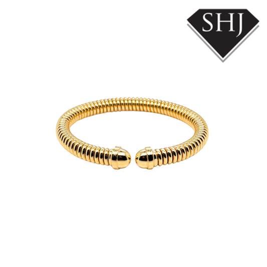 Silver Gold Plated Spring Bangle