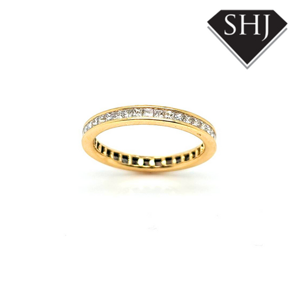 18ct Yellow Gold Full Hoop Eternity Ring 0.92ct