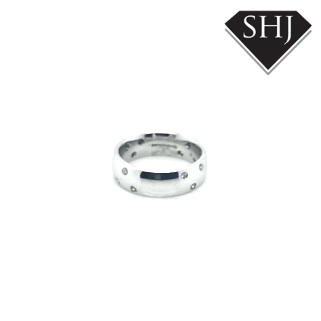 18ct White Gold Diamond Set Wedding Ring