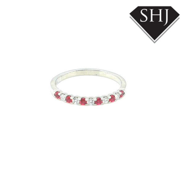 Platinum Ruby & Diamond Eternity Ring