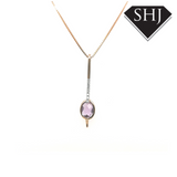 9ct Yellow Gold Amethyst Pendant