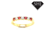 18ct Yellow Gold Ruby & Diamond Eternity Ring