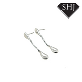 Silver Lucy Q Drop Earrings