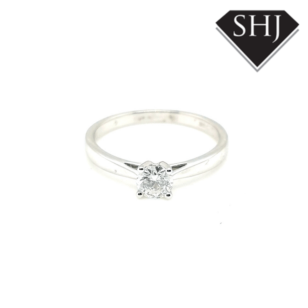 18ct White Gold Diamond Solitaire 0.40ct