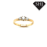 9ct Yellow Gold Diamond 3 Stone Ring 0.25ct