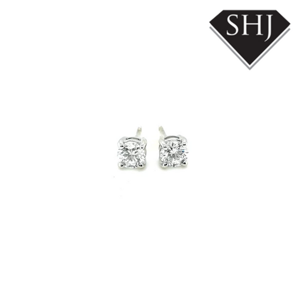 18ct White Gold Diamond Earrings 0.80ct
