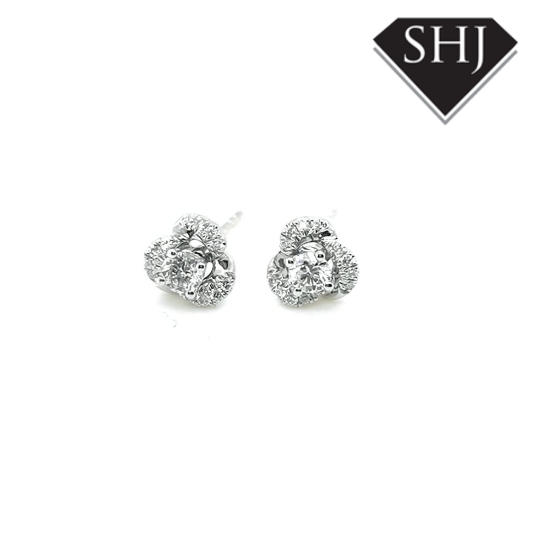 18ct White Gold 0.31 Diamond Earrings