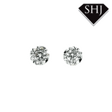 9ct White Gold Diamond Earring 0.10ct