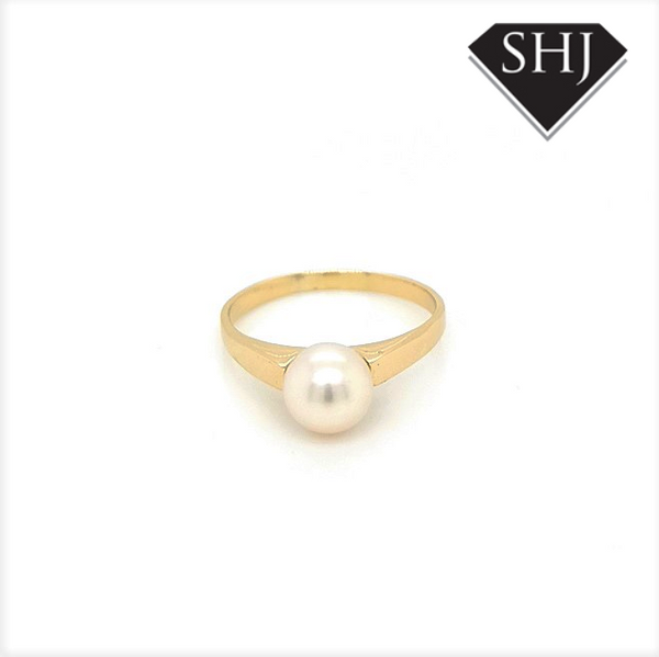 18ct Yellow Gold Cultured Pearl Ring