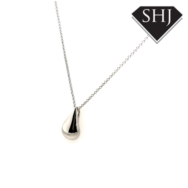 Silver Lucy Q Tear Drop Pendant