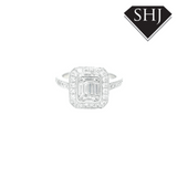Platinum Diamond Cluster Ring 0.93ct