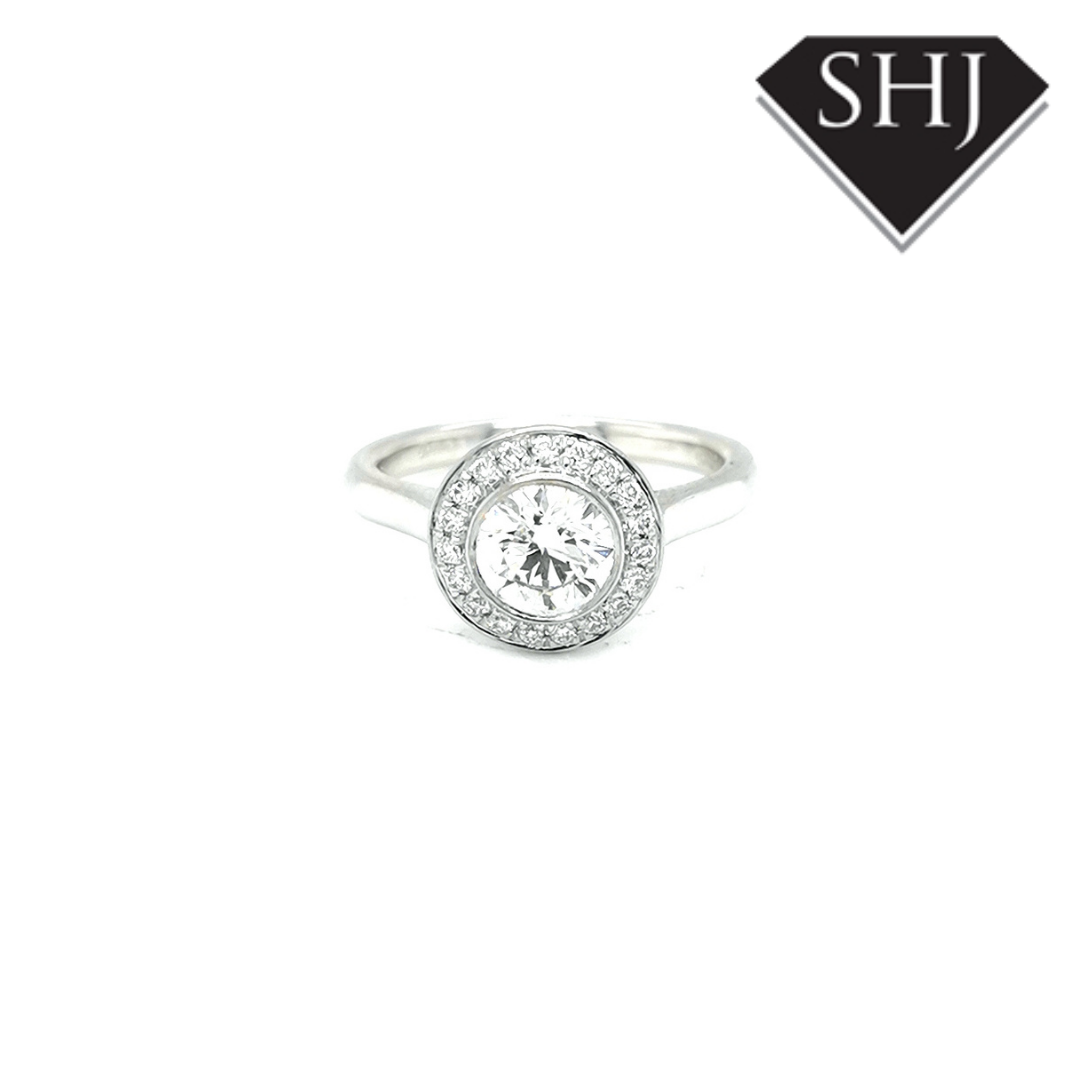 Platinum Halo Diamond Cluster Ring