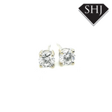 18ct White Gold Diamond Earrings 1.0ct