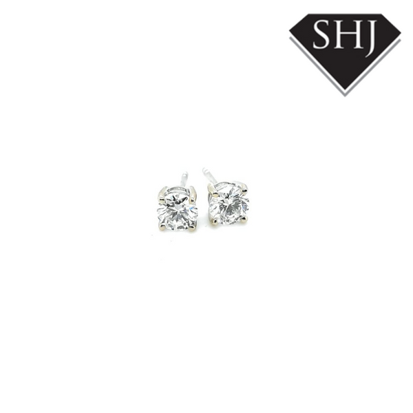 18ct White Gold Diamond Earrings 1.0ct