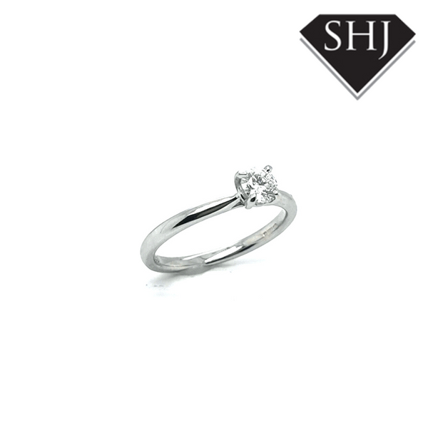 Affordable Luxury Platinum Diamond Ring 0.33pt