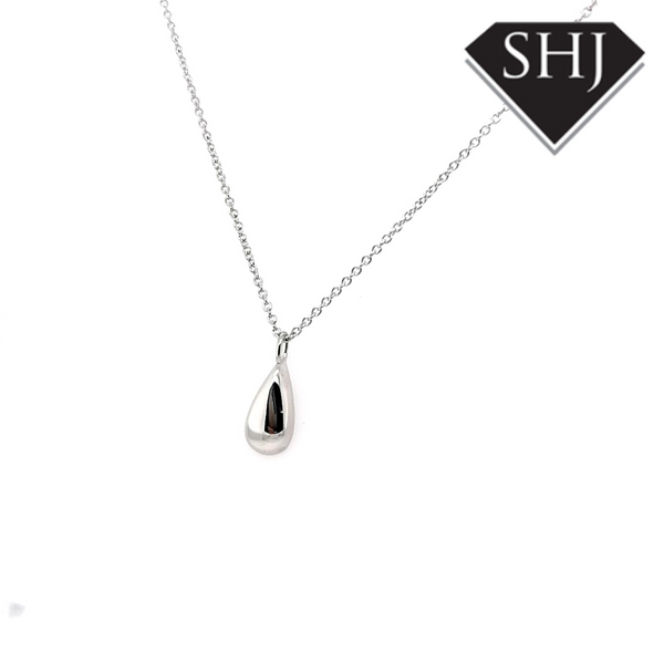 Silver Lucy Q Teardrop Pendant