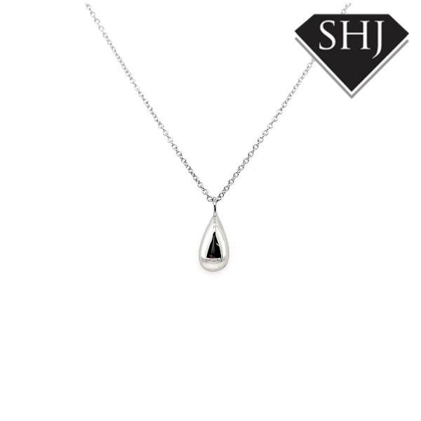 Silver Lucy Q Teardrop Pendant