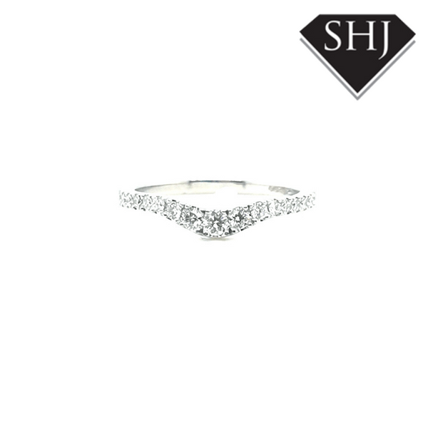 Platinum Shaped Diamond Band