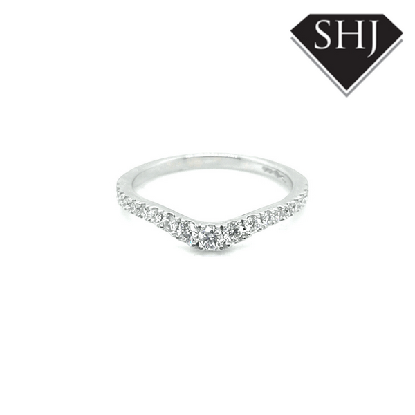 Platinum Shaped Diamond Band