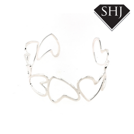 Lumi Hearts Silver Bangle