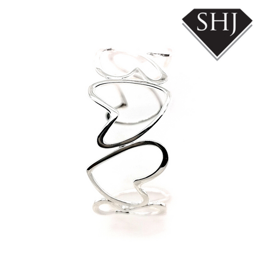 Lumi Hearts Silver Bangle