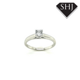 9ct White Gold Single Stone Diamond Ring 0.29ct Colour E Clarity I1