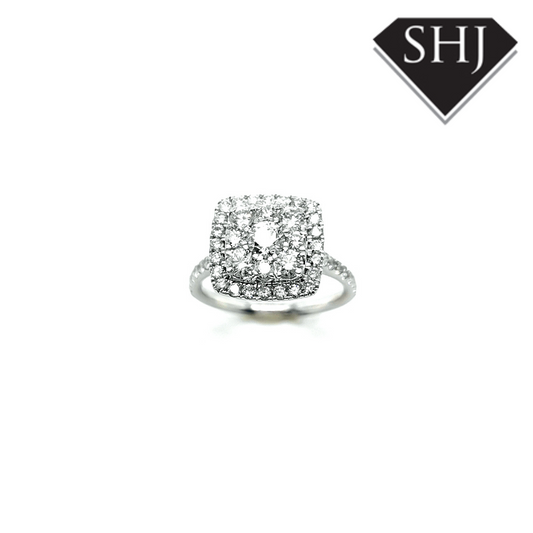 9ct White Gold Diamond Cluster Ring 1.70ct