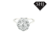 Platinum Diamond Cluster Ring 1.01ct