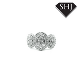 9ct White Gold Diamond Cluster Ring