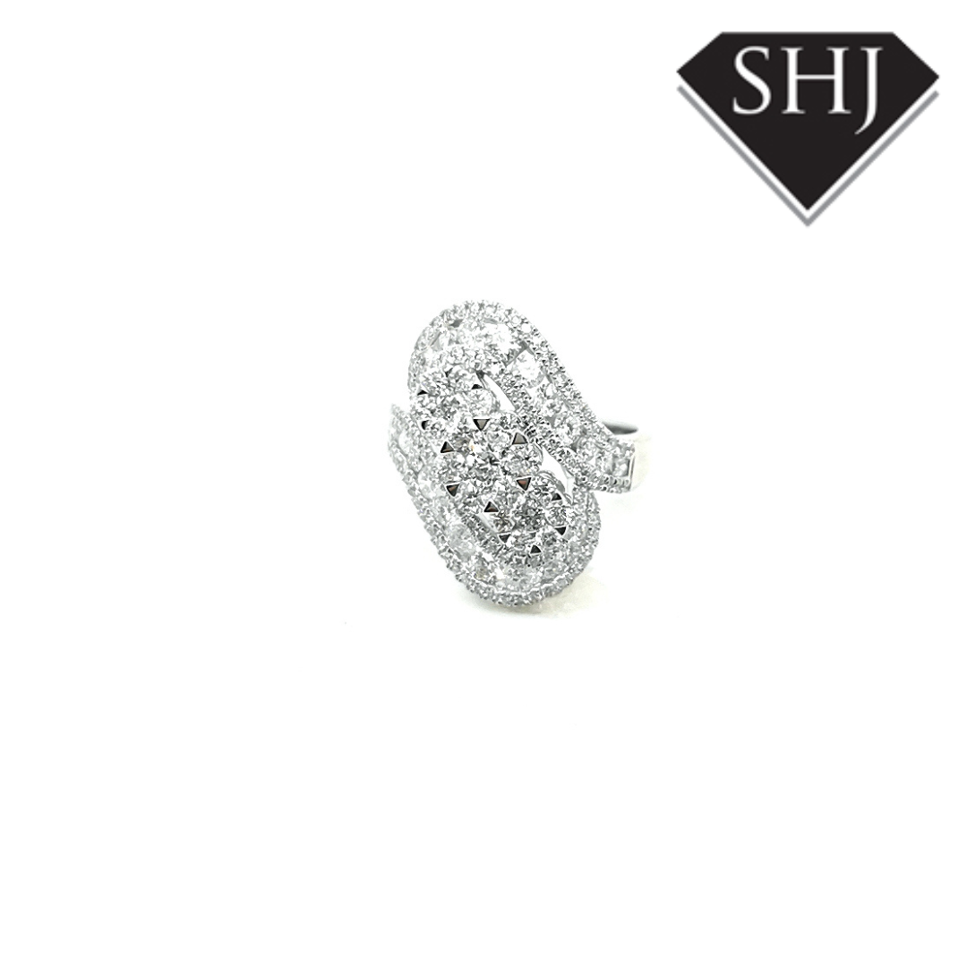 Platinum Diamond Triple Ring 2.09ct