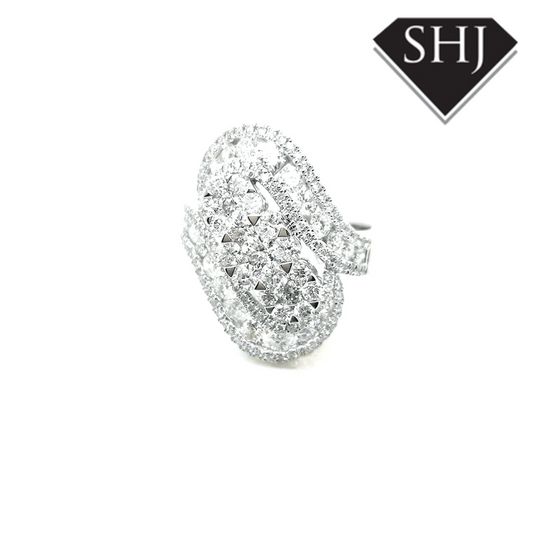 Platinum Diamond Triple Ring 2.09ct