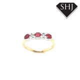 9ct Yellow Gold/White Gold Ruby and Diamond Eternity Ring