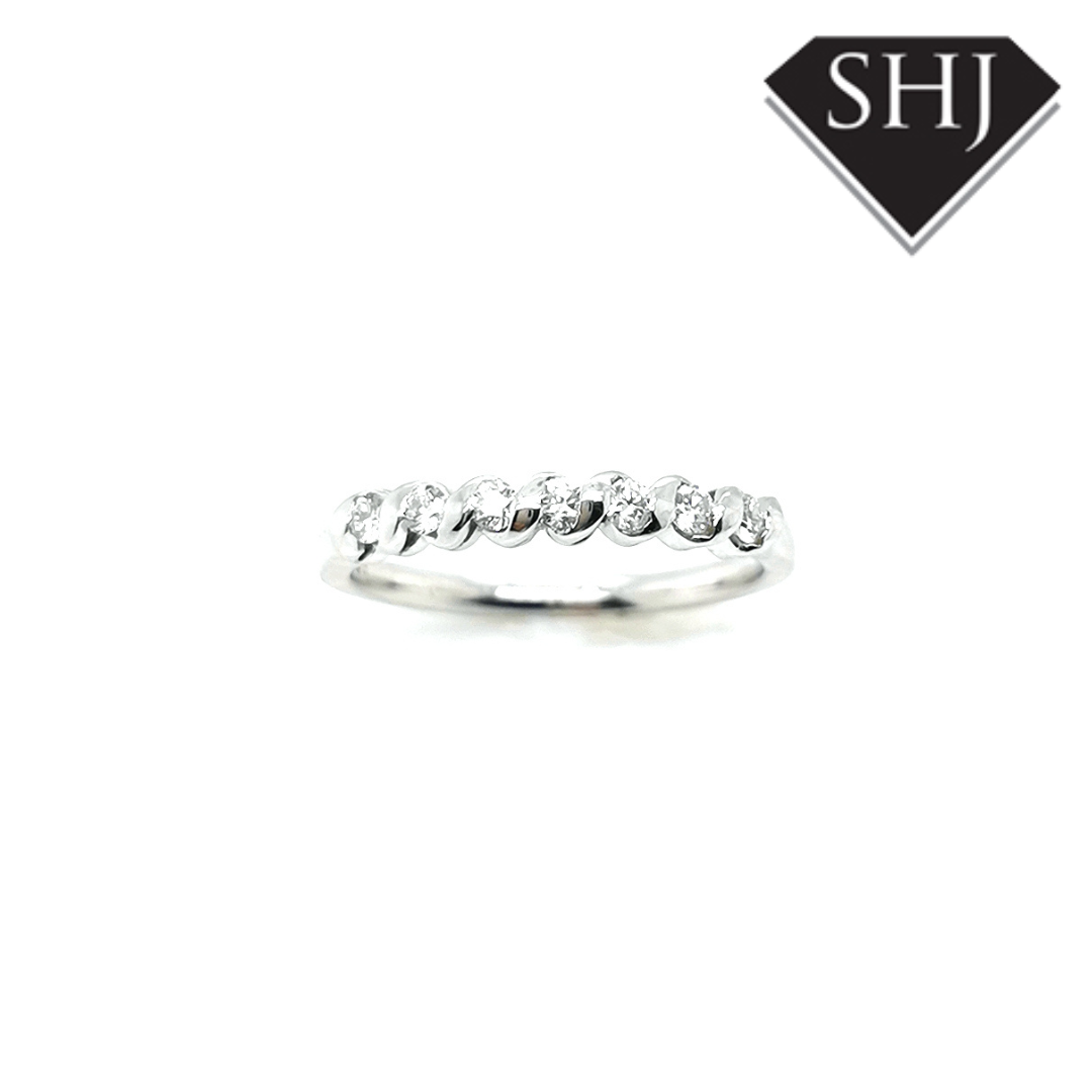 9ct White Gold Diamond Eternity Ring 0.25ct