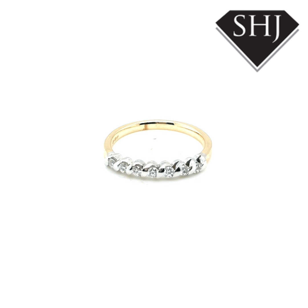 9ct Yellow Gold/White Gold Diamond Eternity Ring
