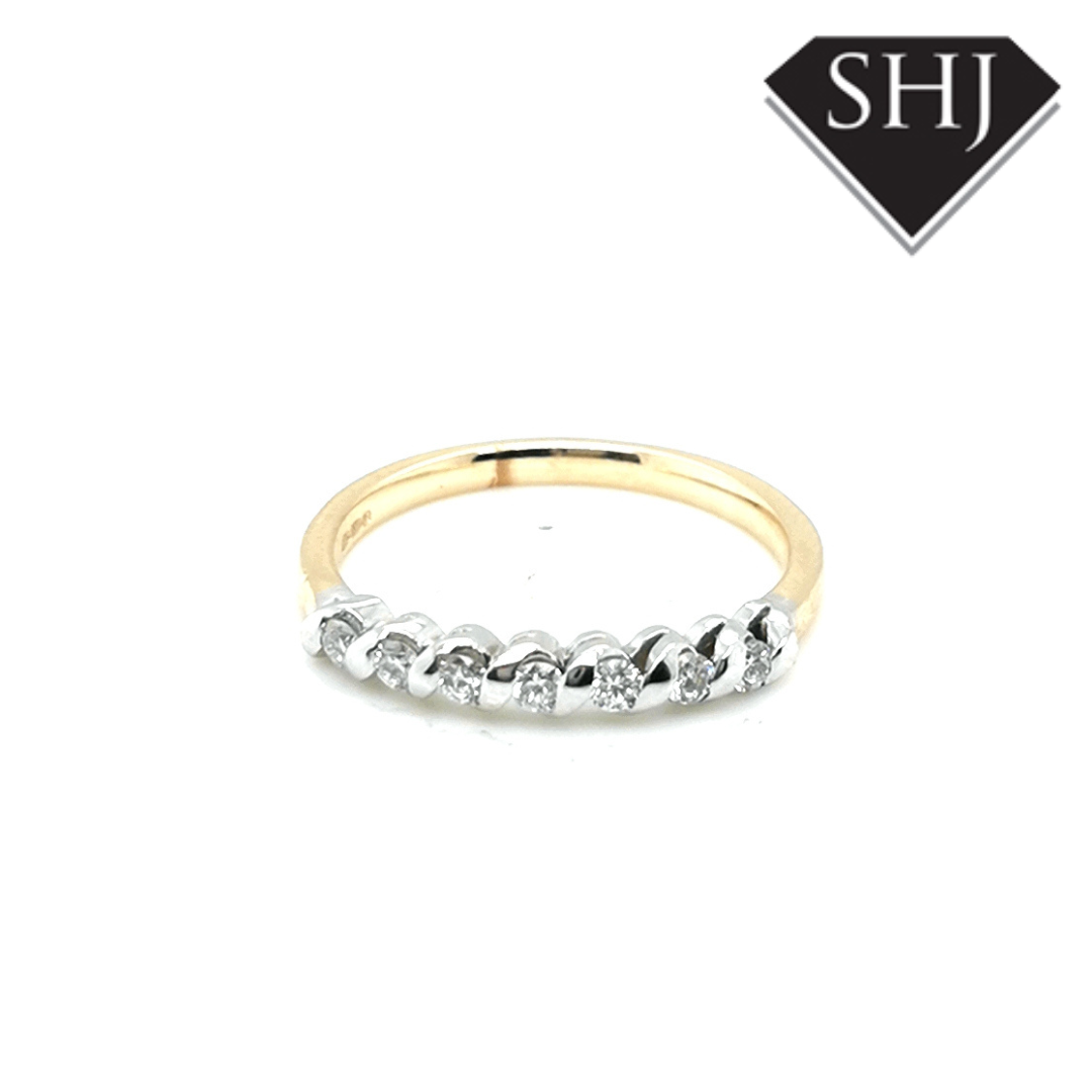 9ct Yellow Gold/White Gold Diamond Eternity Ring