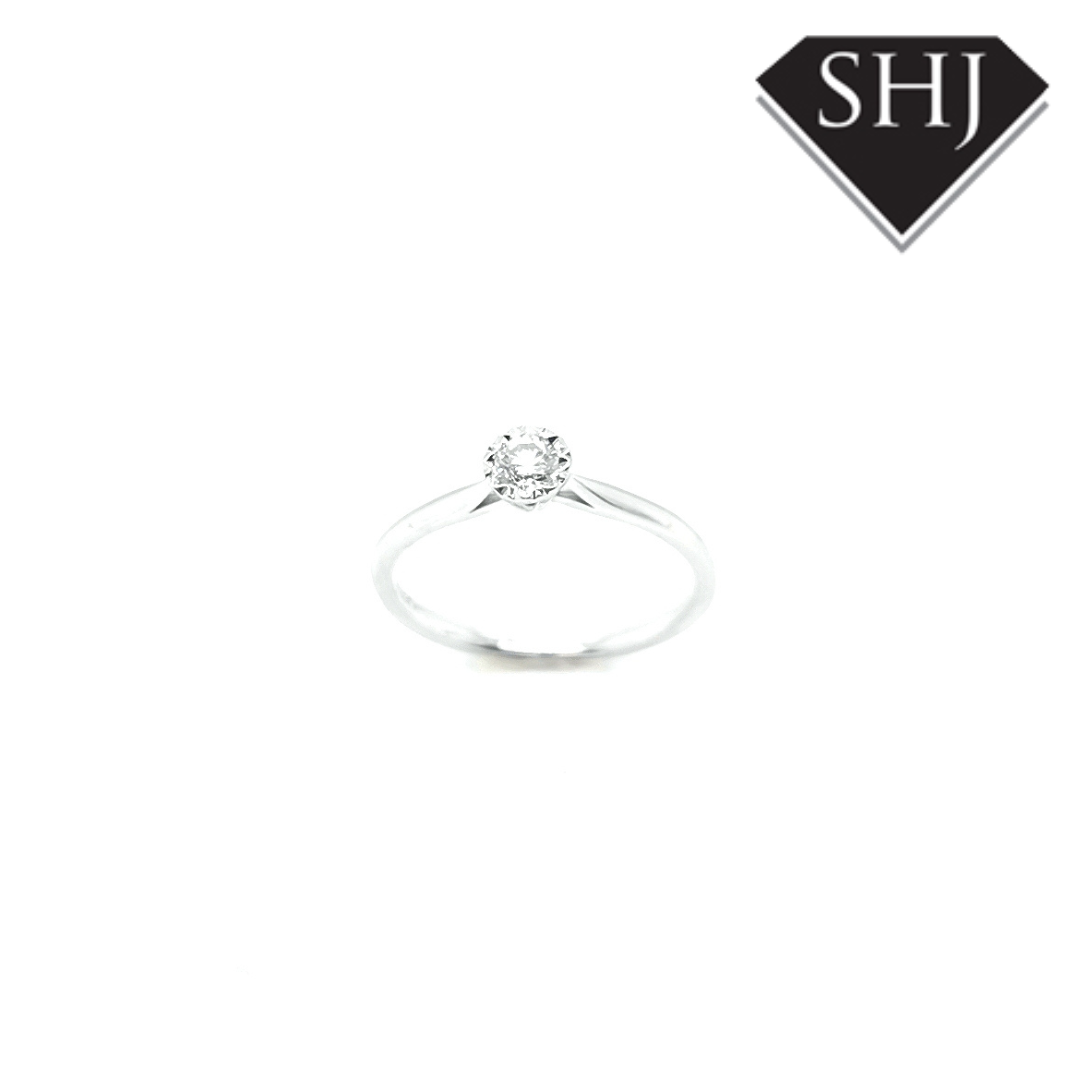 9ct White Gold Diamond Ring