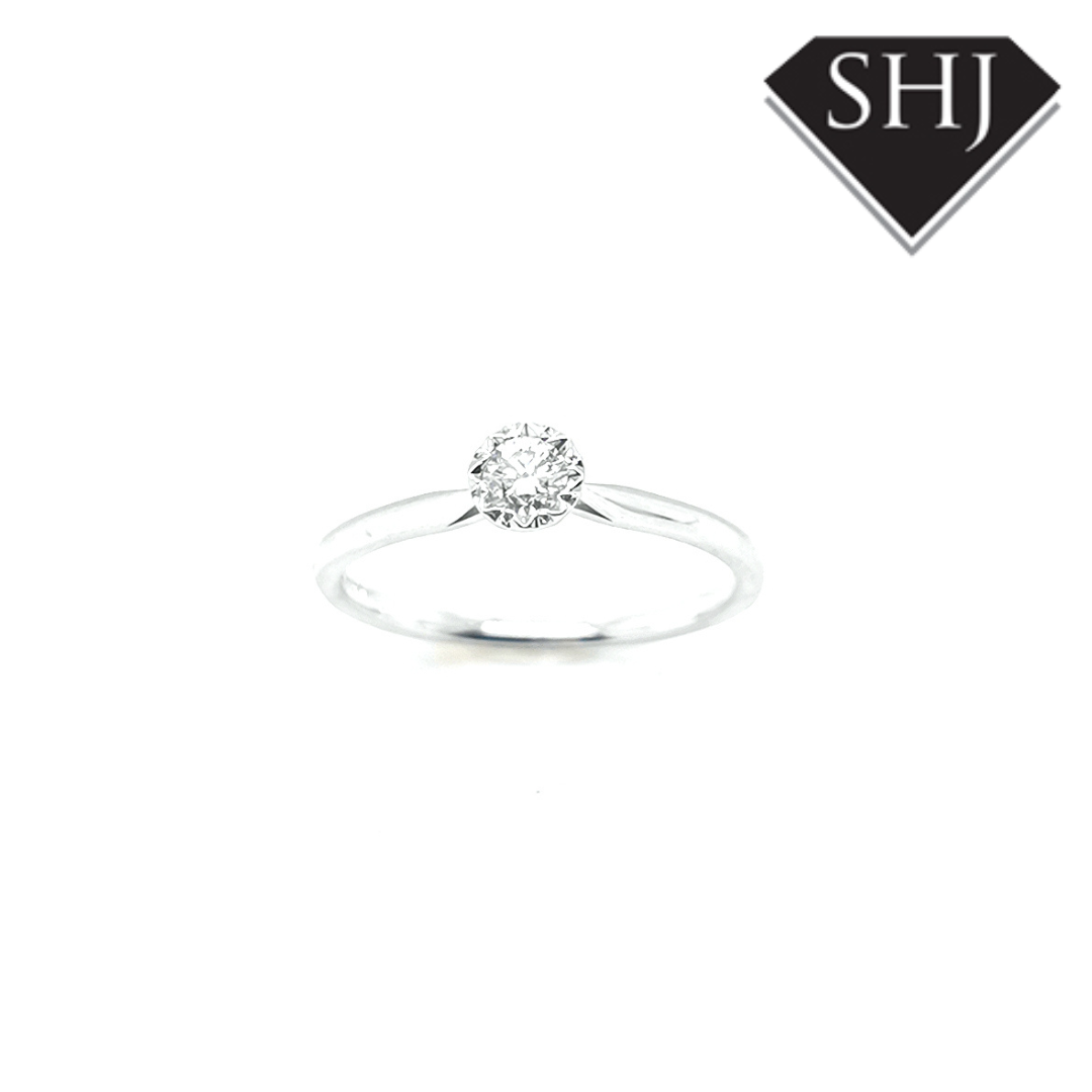 9ct White Gold Diamond Ring