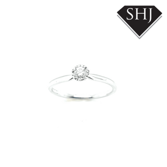 9ct White Gold Diamond Ring