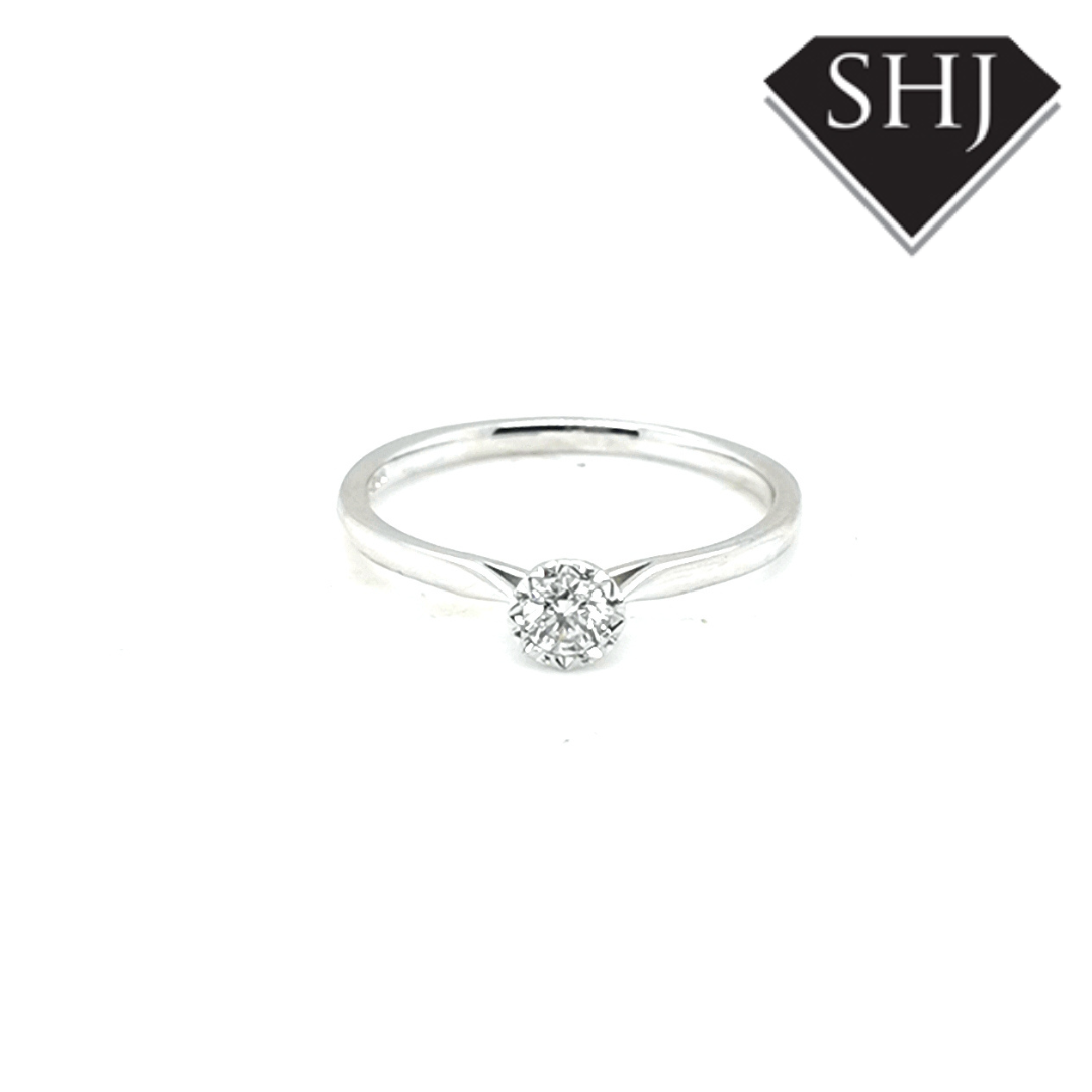 9ct White Gold Diamond Ring