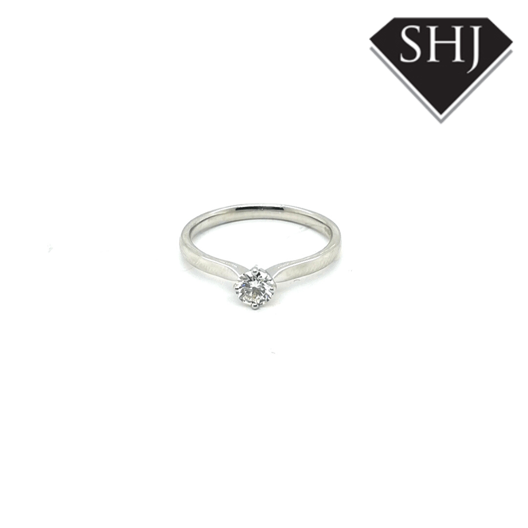 9ct White Gold Diamond Single Stone Ring