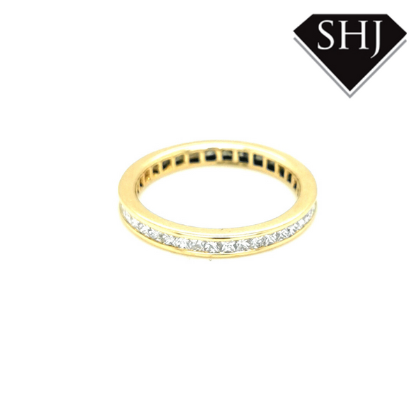 18ct Yellow Gold Diamond Full Hoop Eternity Ring 0.92ct