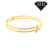 9ct Yellow Gold Double Bangle