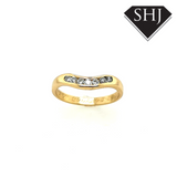 18ct Yellow Gold Diamond Wave Ring