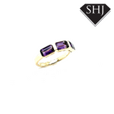 9ct Yellow Gold Amethyst Ring