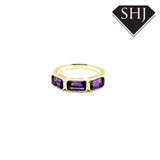 9ct Yellow Gold Amethyst Ring